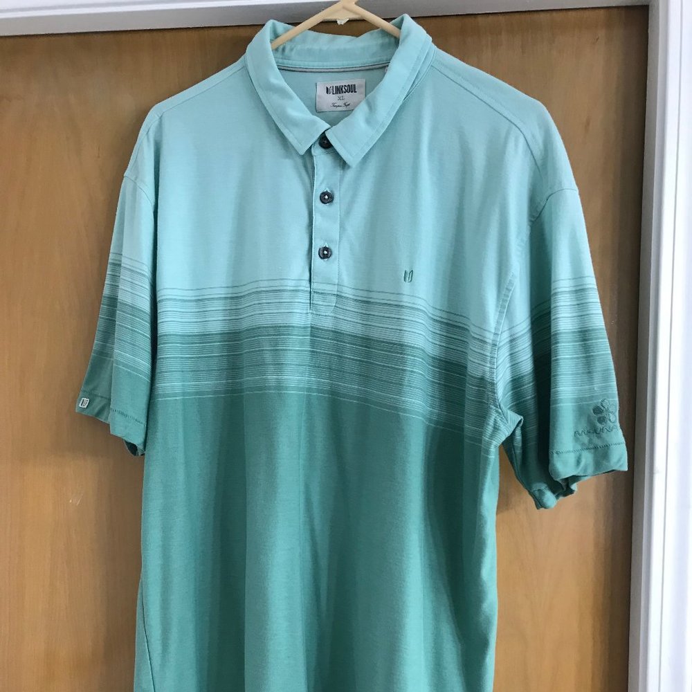 Mens LinkSoul Mauna Kea Resort Golf Polo Teal XL